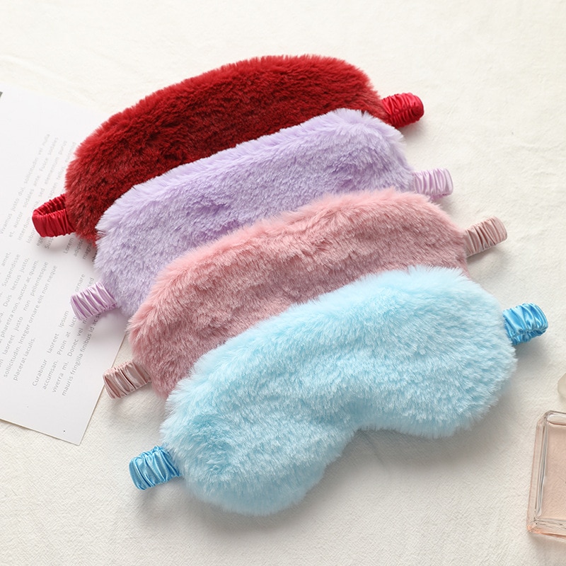 Fluffy Eyemask Soft Plush Eyes Cover