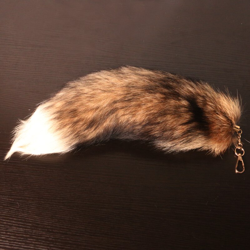 Fluffy Fur Fox Tail Keychain