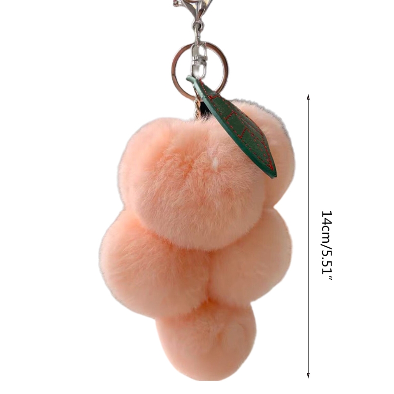 Fluffy Fur Pom Pom Grape Keychain Fluffy Fur Pom Pom Grape Keychain