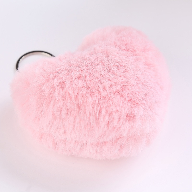 Fluffy Heart Shaped Keychain Fluffy Heart Shaped Keychain
