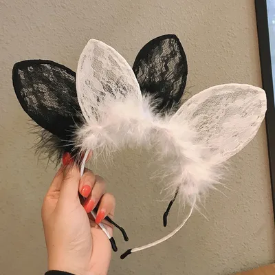 Fluffy Lace Cat Ears Headband