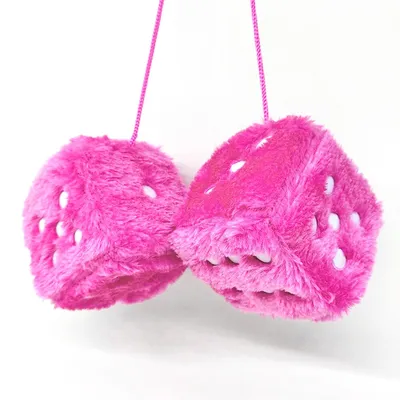 Fluffy Mirror Hanging Dice for Car Fluffy Mirror Hanging Dice for Car