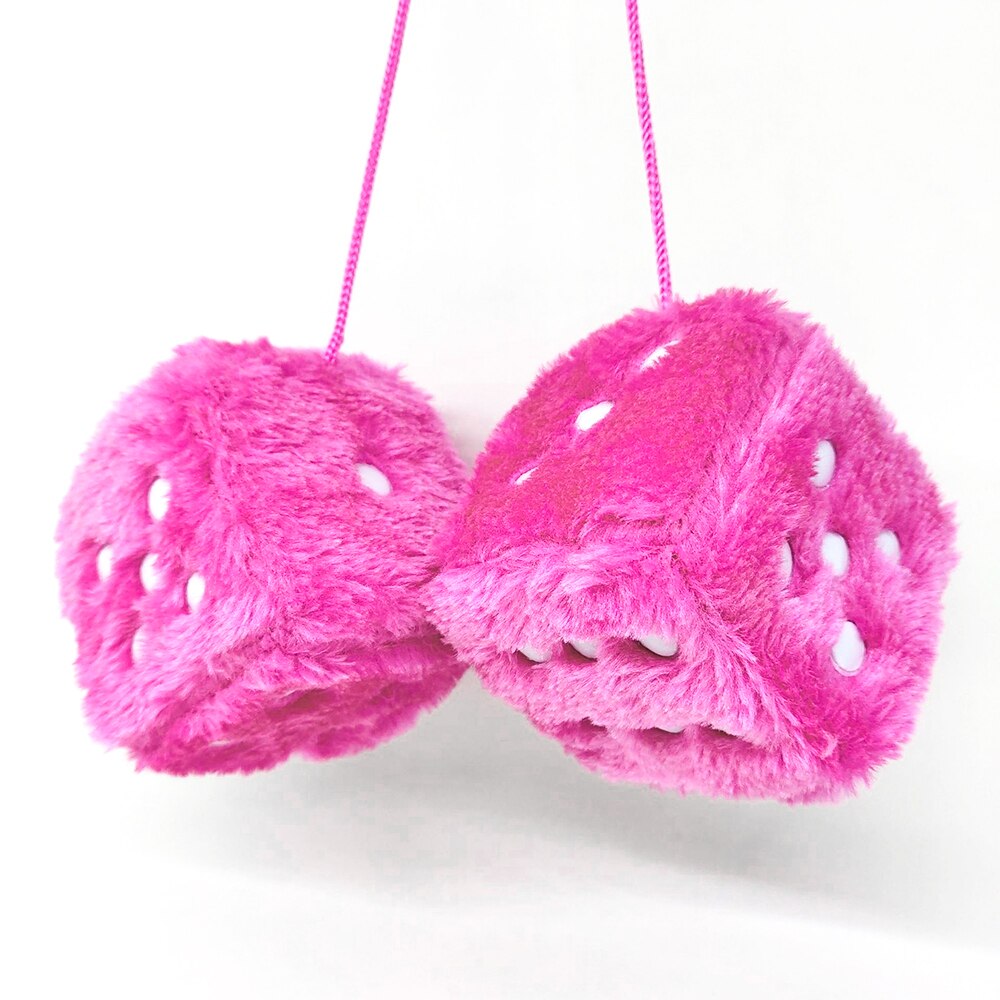 Fluffy Mirror Hanging Dice for Car