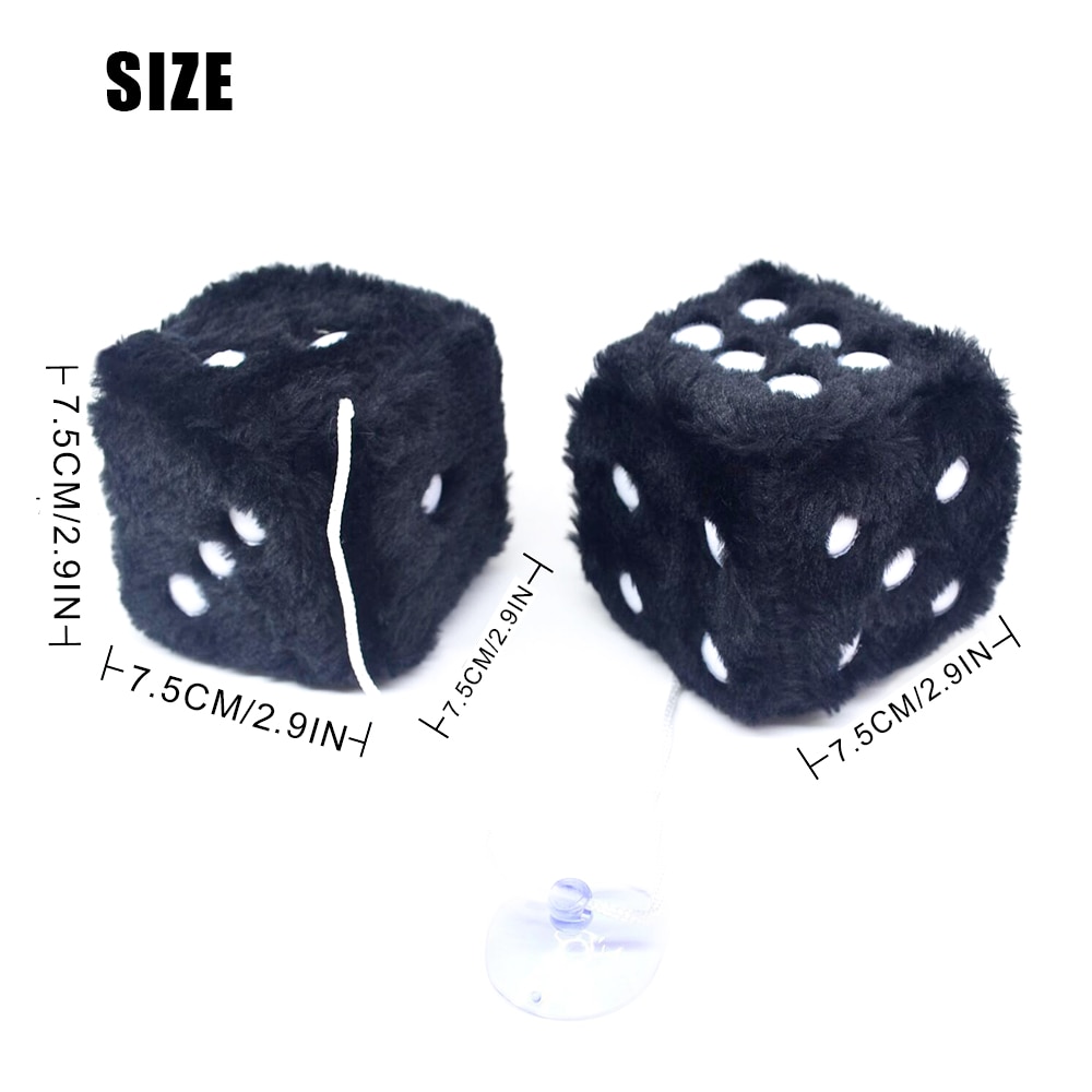 Fluffy Mirror Hanging Dice for Car Fluffy Mirror Hanging Dice for Car