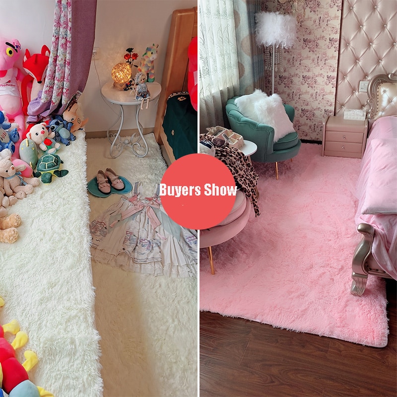 Fluffy Non Slip Bedside Carpet Fluffy Non Slip Bedside Carpet