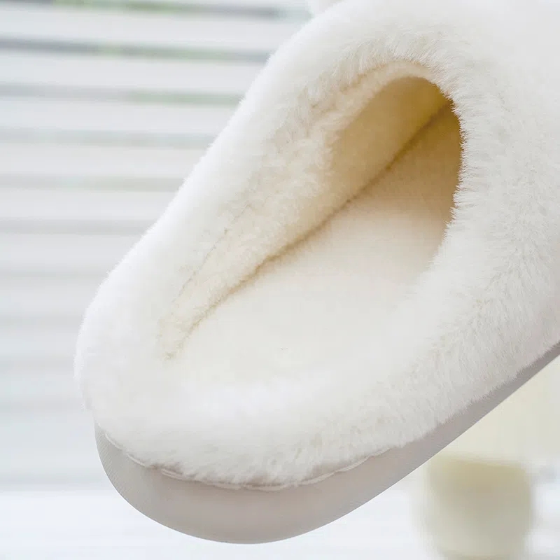 Fluffy Plush Cat House Slippers