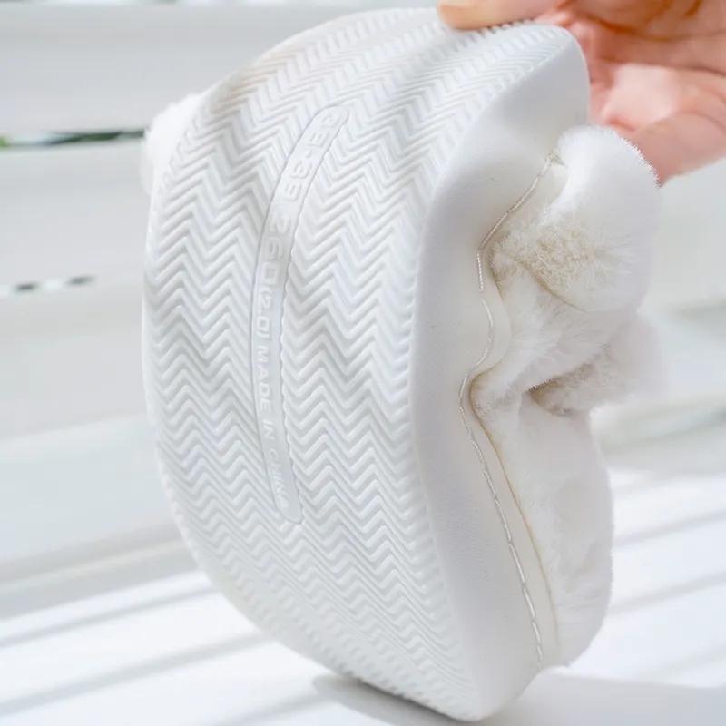 Fluffy Plush Cat House Slippers