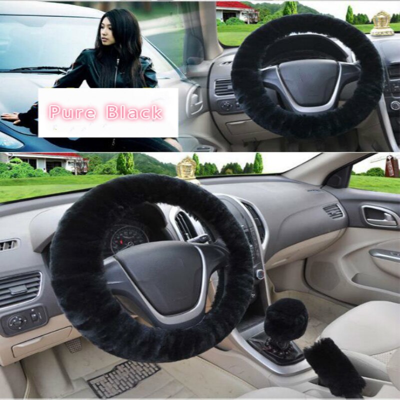 Fluffy Steering Wheel Cover Set Fluffy Steering Wheel Cover Set