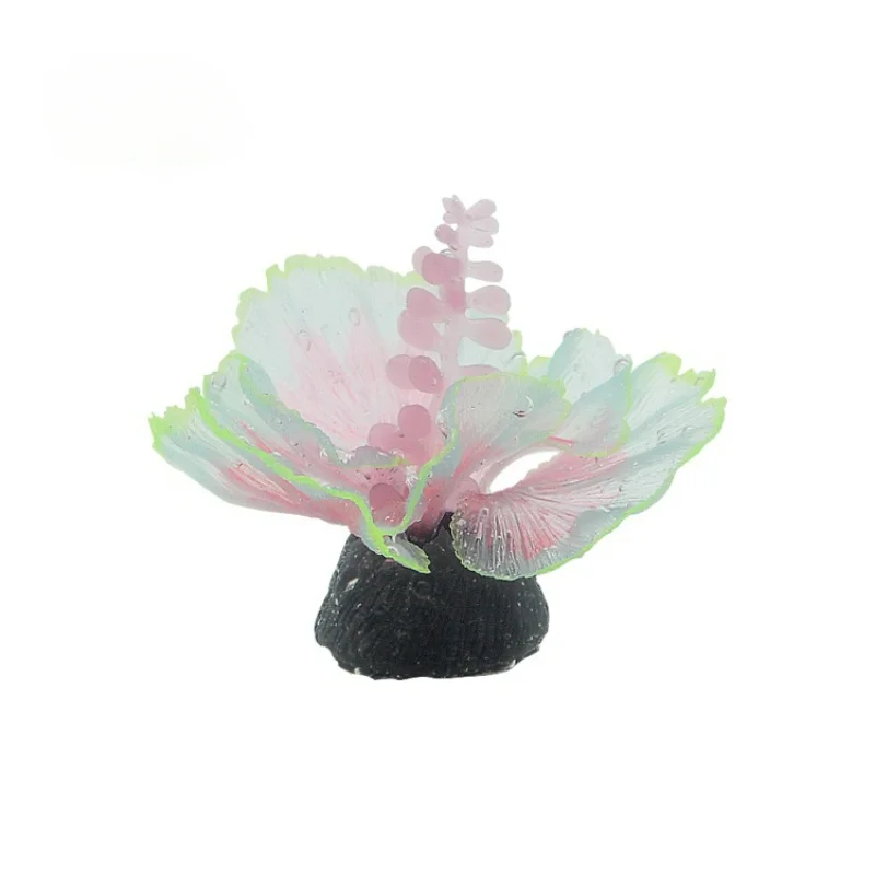 Fluorescent Aquarium Decor Fish Tank Landscaping Coral Simulation Lettuce Coral Ornaments Small Underwater World