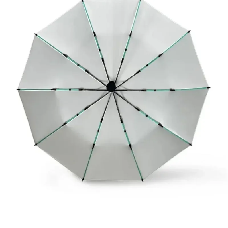 Fluorescent Luminous Fully Automatic Fold Umbrella Solid Color Minimalist Creativity Windproof Durable Sunny& Rainy Fluorescent Luminous Fully Automatic Fold Umbrella Solid Color Minimalist Creativity Windproof Durable Sunny& Rainy