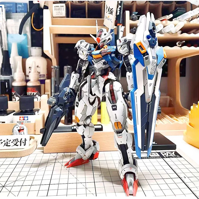 FM 1/100 Witch from Mercury Aerial Mecha Model Kit Action Figure Doll for Kids with Water Sticker And Display Bracket