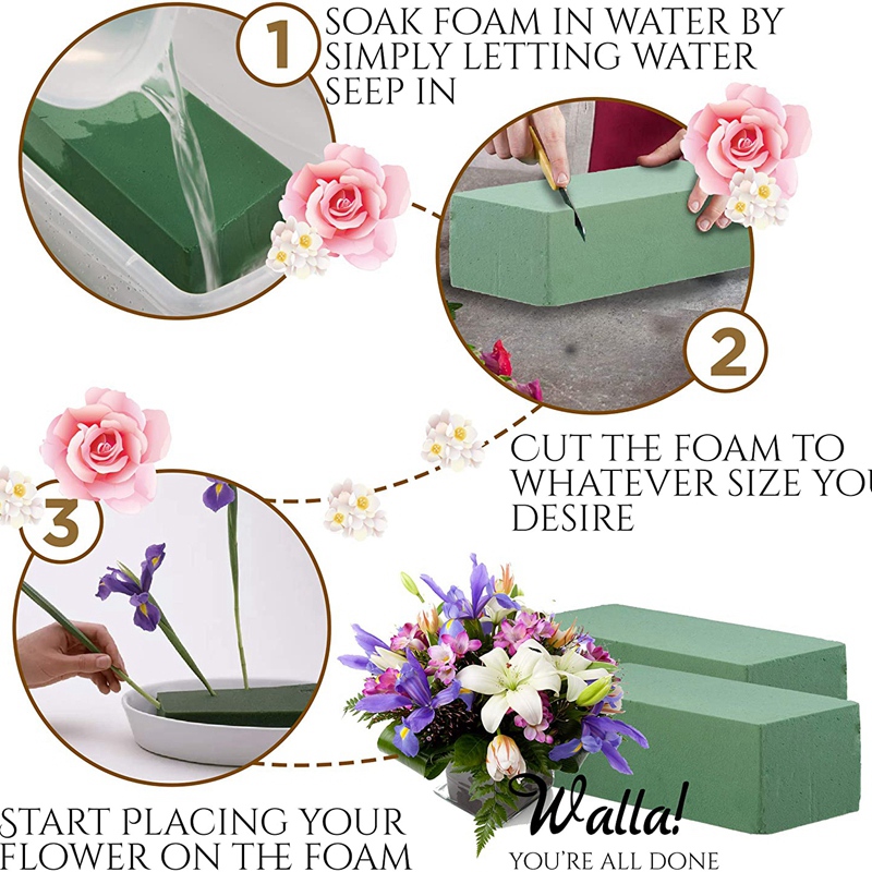 Foam Flower Arrangement Floral Bricks (6 Pcs) Foam Flower Arrangement Floral Bricks (6 Pcs)