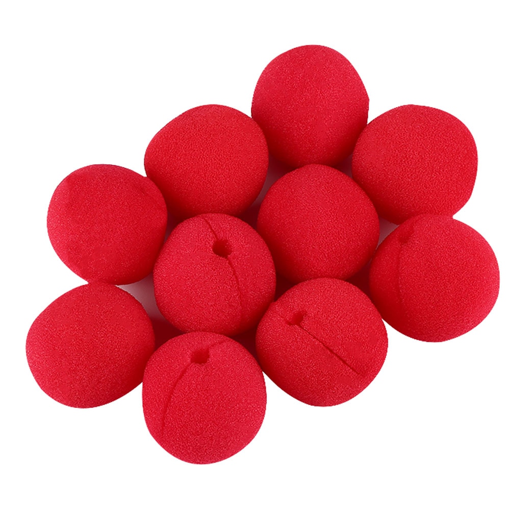 Foam Red Clown Noses (10 pcs)