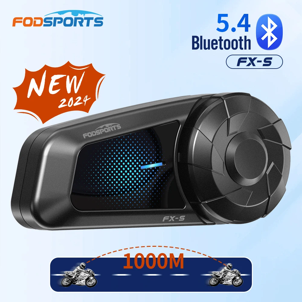 Fodsports FX-S Motorcycle Intercom,Bluetooth Helmet Intercom,Motorcycle Headset,1000M,BT5.4 Fodsports FX-S Motorcycle Intercom,Bluetooth Helmet Intercom,Motorcycle Headset,1000M,BT5.4