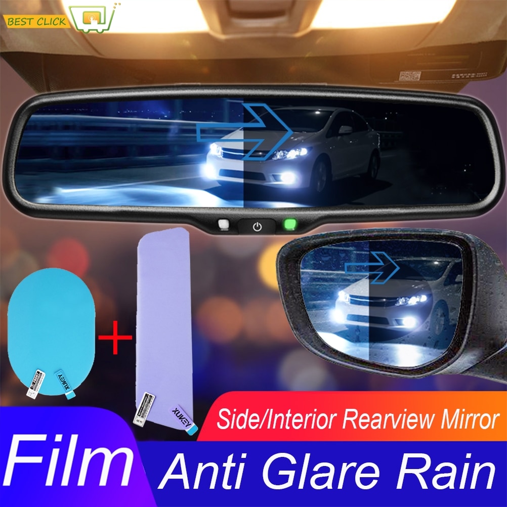 Fogless Anti Glare Rear View Mirror Film Set