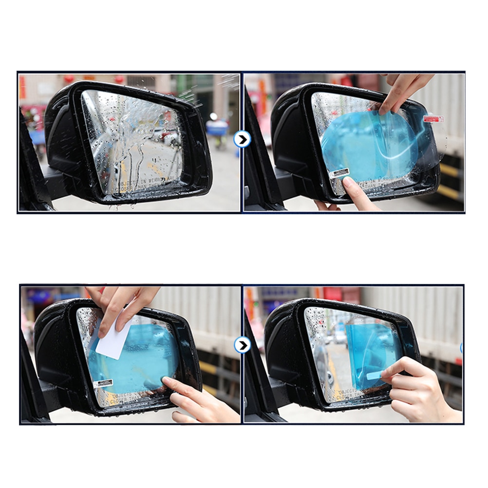 Fogless Anti Glare Rear View Mirror Film Set
