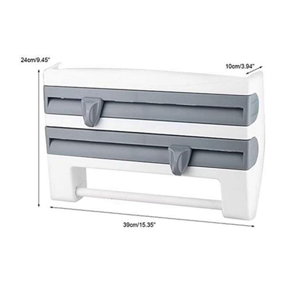 Foil and Plastic Wrap Dispenser with Cutter Foil and Plastic Wrap Dispenser with Cutter