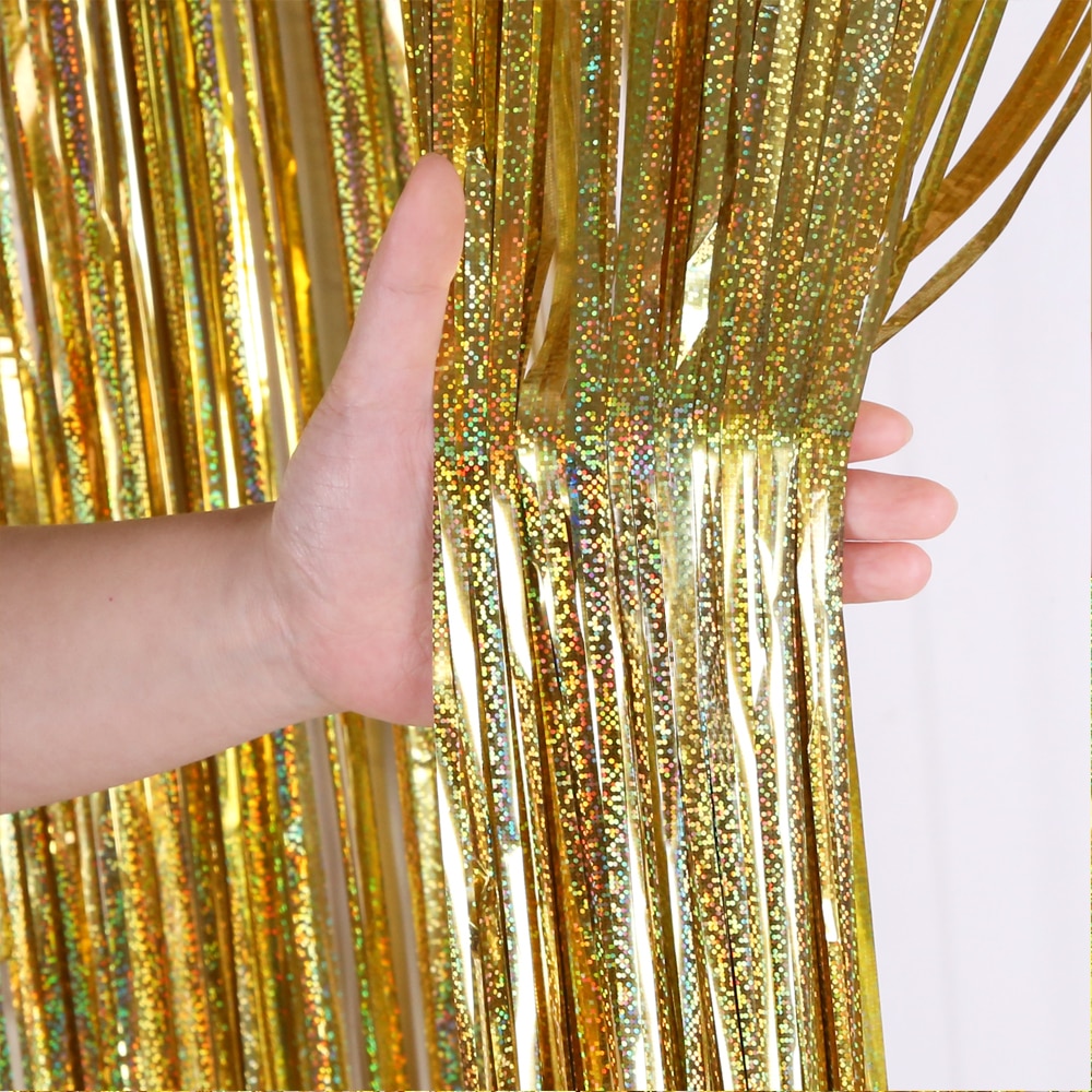 Foil Backdrop Metallic Party Curtain Foil Backdrop Metallic Party Curtain