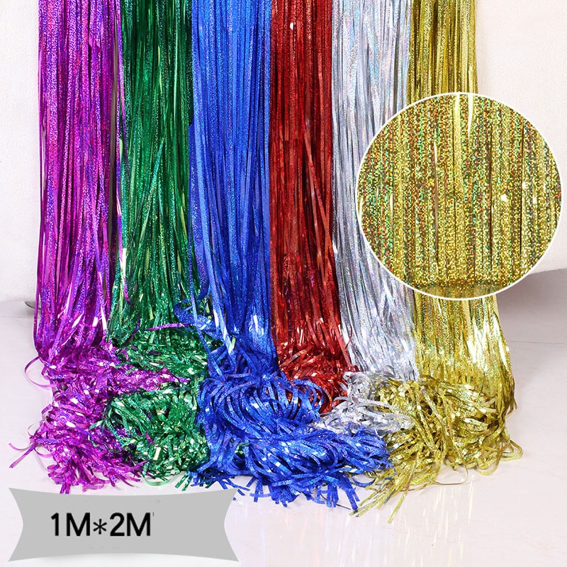 Foil Backdrop Metallic Party Curtain Foil Backdrop Metallic Party Curtain