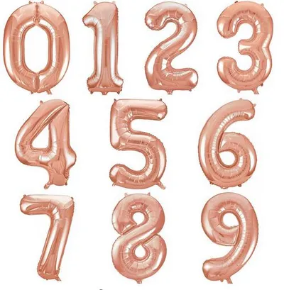 Foil Balloons Party Decor No.0-9