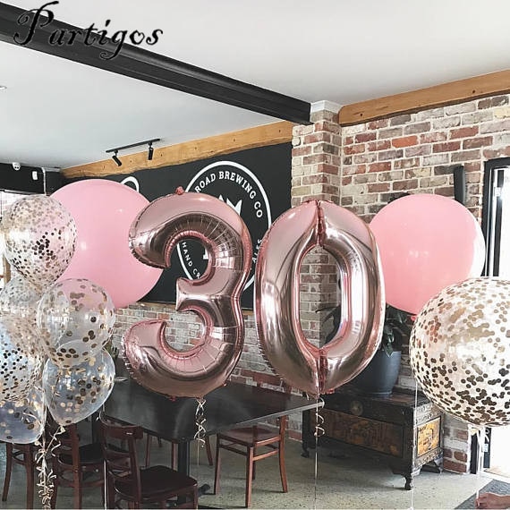Foil Balloons Party Decor No.0-9