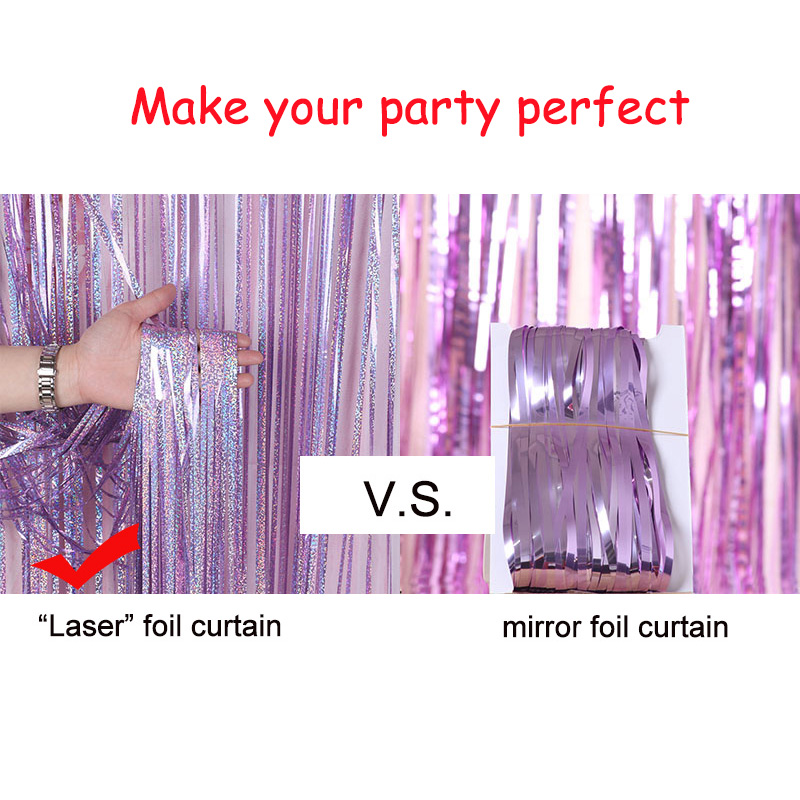Foil Curtain Tinsel Fringe Backdrop Foil Curtain Tinsel Fringe Backdrop