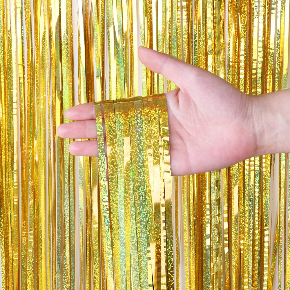 Foil Curtain Tinsel Fringe Backdrop Foil Curtain Tinsel Fringe Backdrop