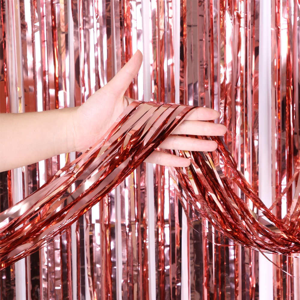 Foil Fringe Curtain Party Wall Decor