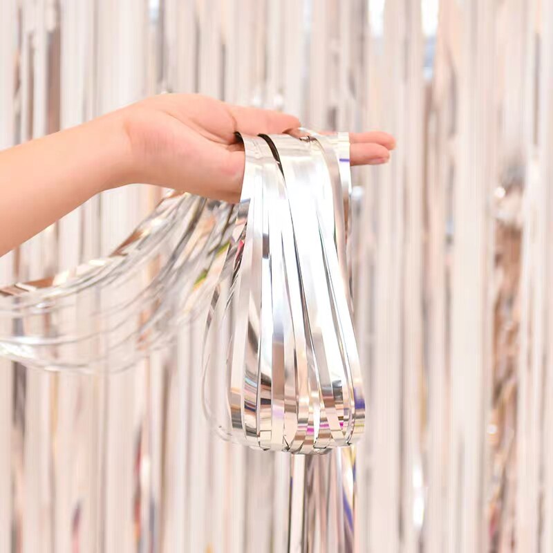 Foil Fringe Curtain Party Wall Decor Foil Fringe Curtain Party Wall Decor