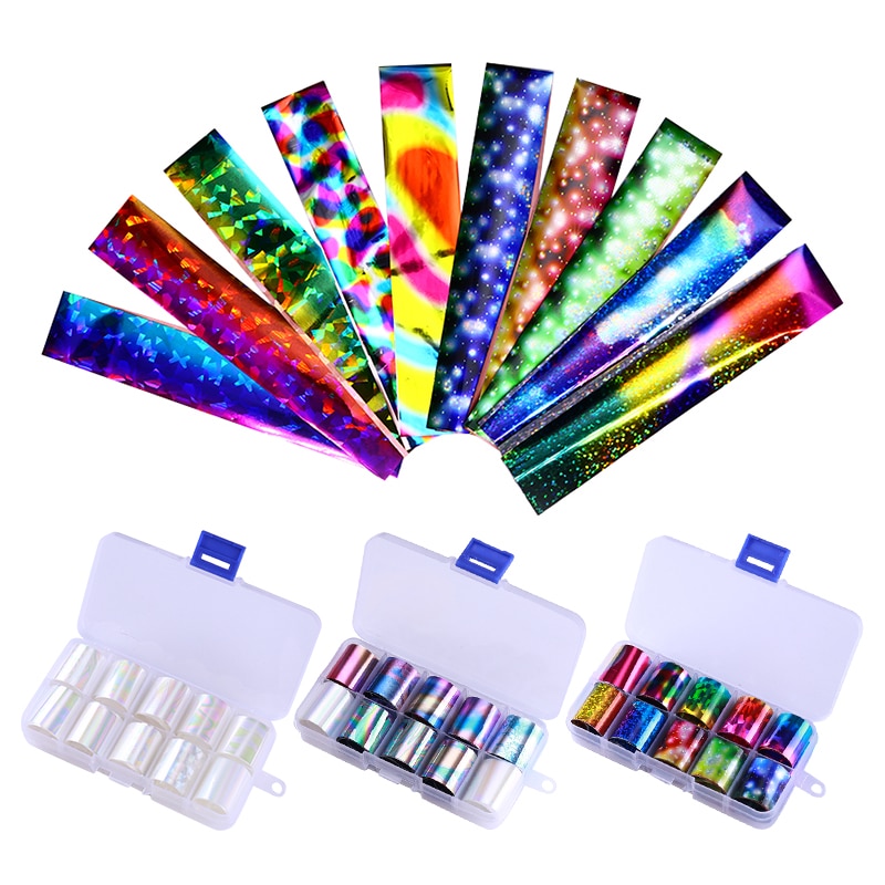 Foil Nail Stickers 10 Rolls Foil Nail Stickers 10 Rolls