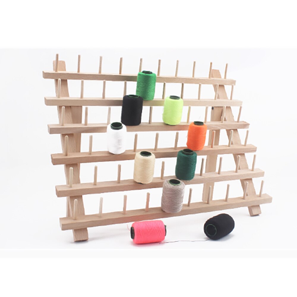 Foldable 60 Slot Wooden Thread Holder