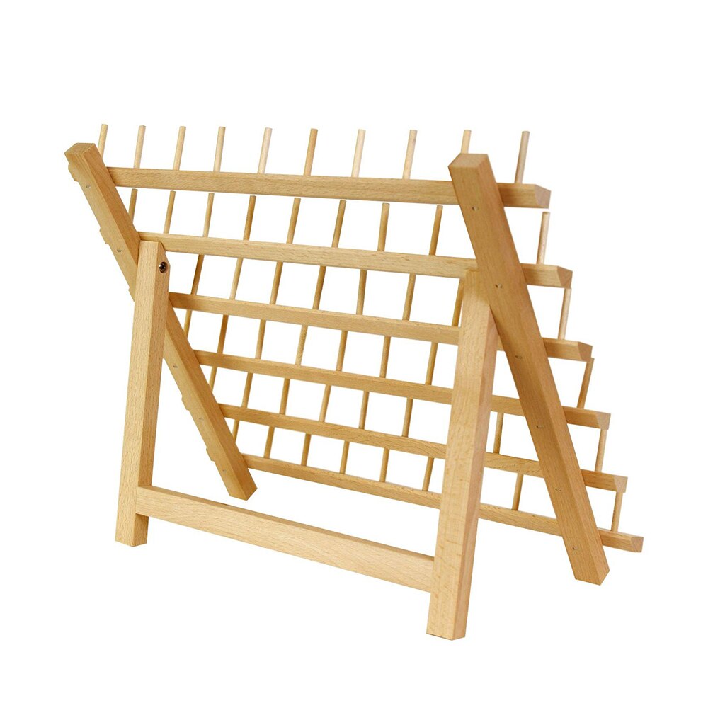 Foldable 60 Slot Wooden Thread Holder