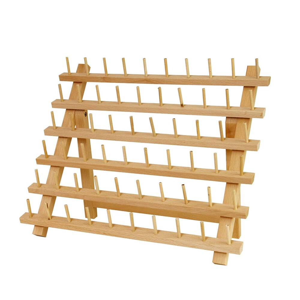 Foldable 60 Slot Wooden Thread Holder