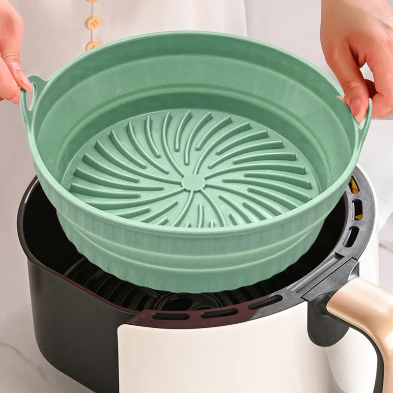 Foldable Air Fryer Silicone Liners Reusable Silicone Air Fryer Basket Food Safe Non Stick Air-Fryer Bakewa Kitchen Foldable Air Fryer Silicone Liners Reusable Silicone Air Fryer Basket Food Safe Non Stick Air-Fryer Bakewa Kitchen