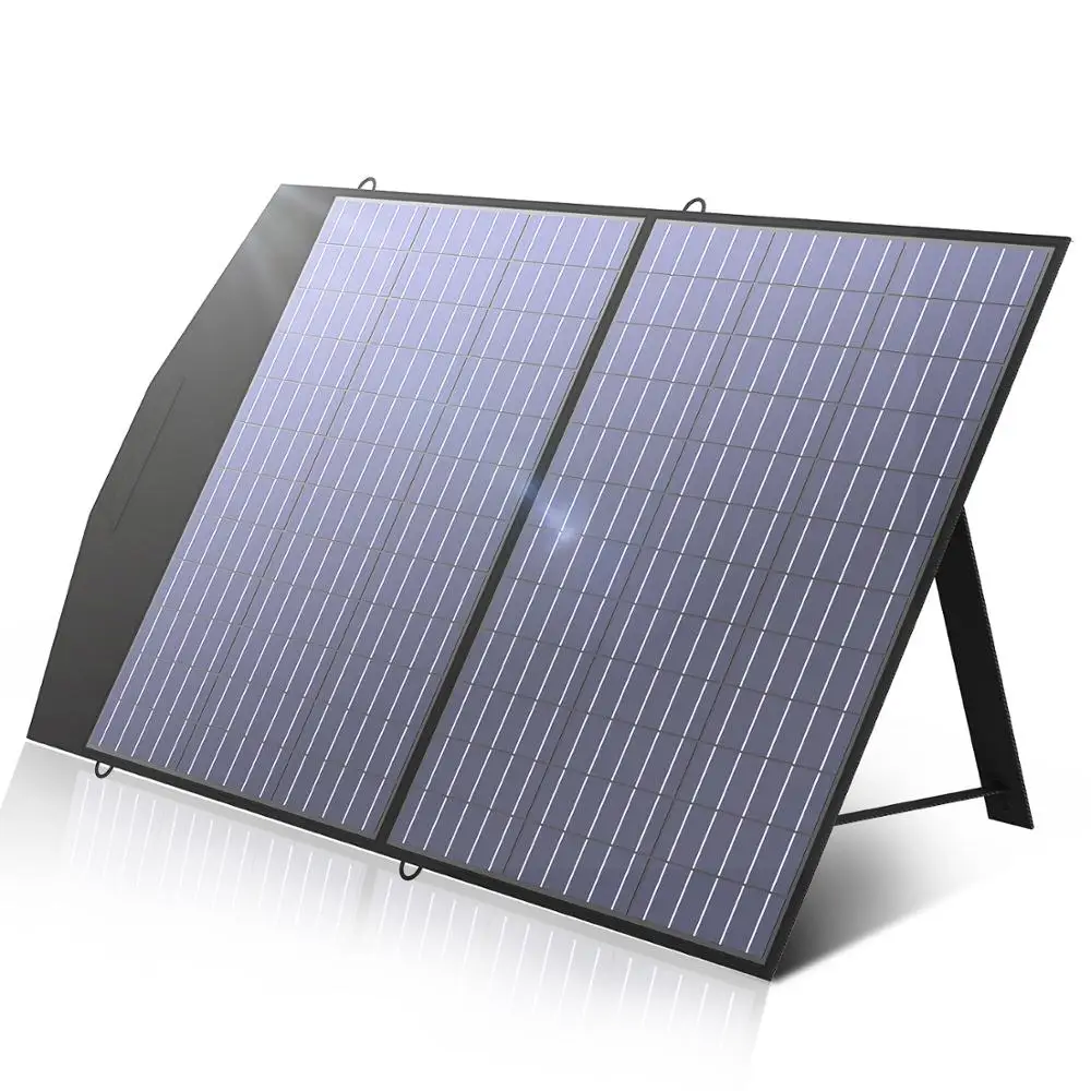 Foldable and Portable Solar Panel 100W Solar Battery Charger Outdoor Emergency Backup Power for Powerstation