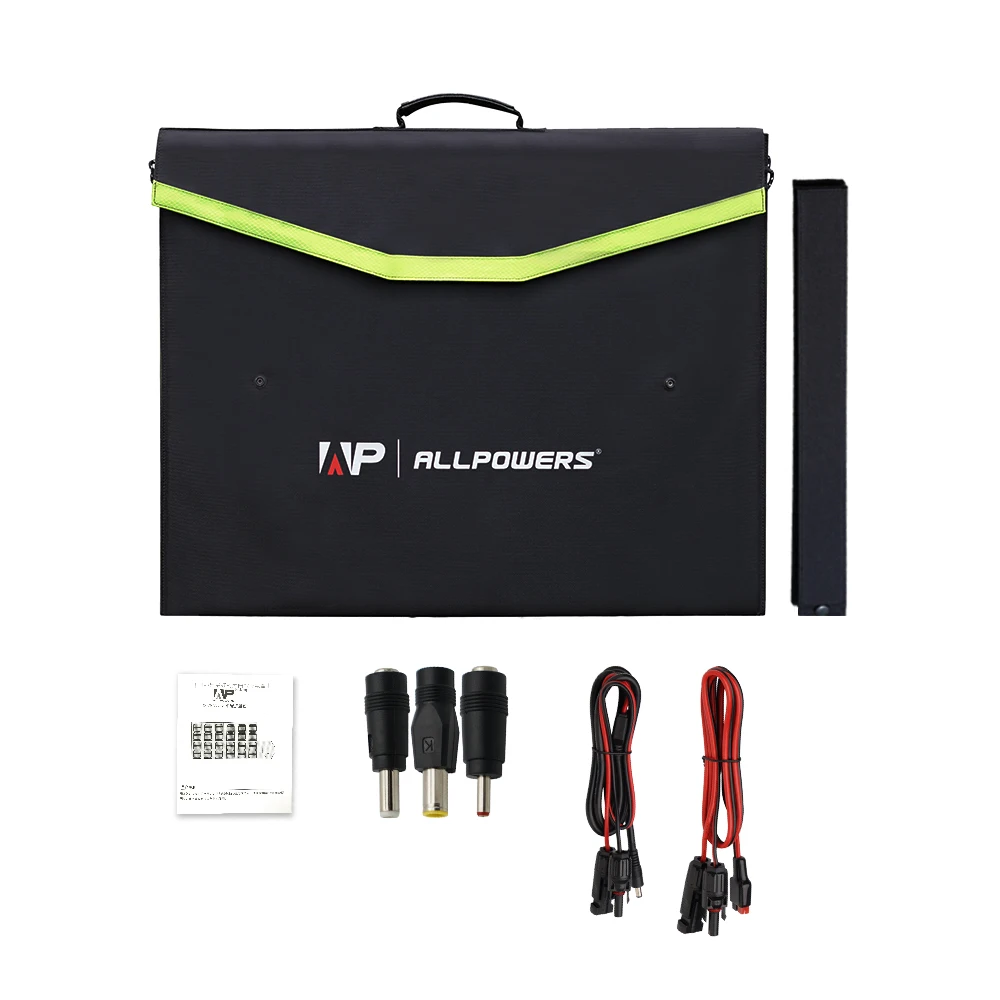 Foldable and Portable Solar Panel 100W Solar Battery Charger Outdoor Emergency Backup Power for Powerstation