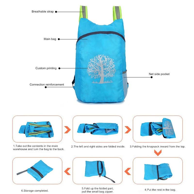 Foldable Bag Unisex Waterproof Backpack Foldable Bag Unisex Waterproof Backpack