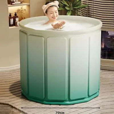 Foldable Bath Tub Portable Bathtub for Children and Adults Full Body Thickened Bath Bucket Long Term Temperature Locked