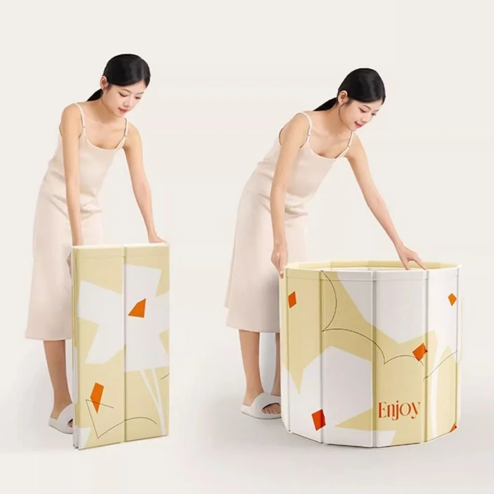 Foldable Bath Tub Portable Bathtub for Children and Adults Full Body Thickened Bath Bucket Long Term Temperature Locked