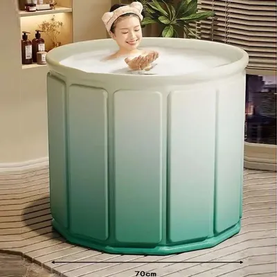 Foldable Bath Tub Thickened Environment-Friendly PVC Bath Tub Portable Bathtub for Children and Adults