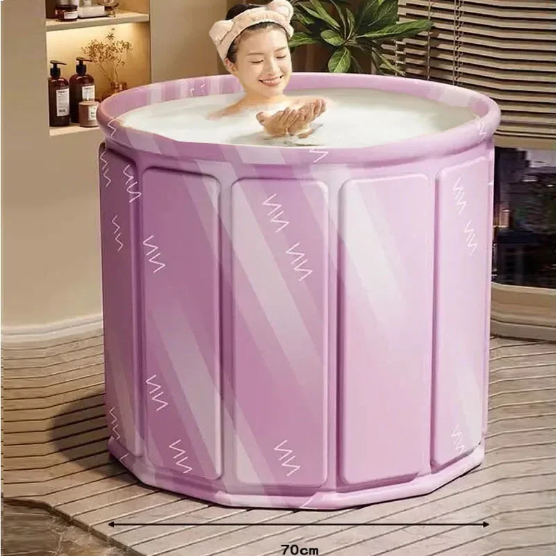 Foldable Bath Tub Thickened Environment-Friendly PVC Bath Tub Portable Bathtub for Children and Adults