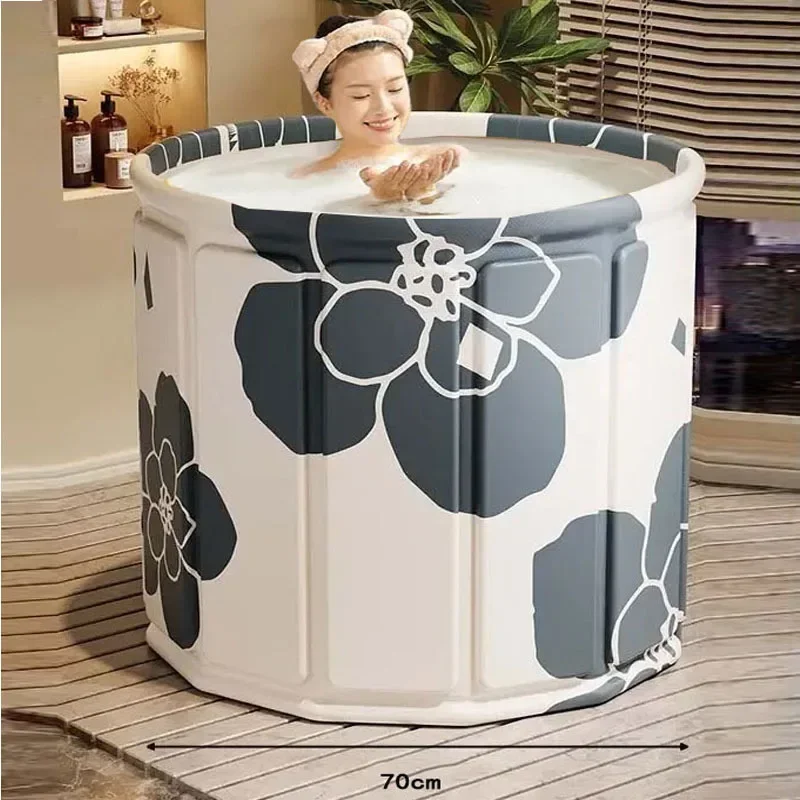 Foldable Bath Tub Thickened Environment-Friendly PVC Bath Tub Portable Bathtub for Children and Adults