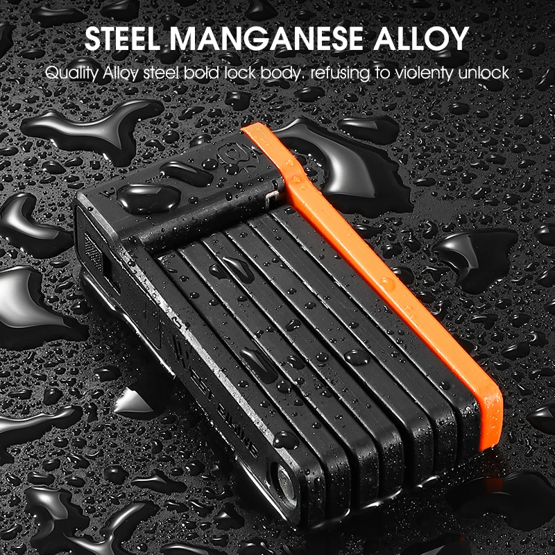 Foldable Bicycle Lock MTB Road Security Anti-theft Cycling Lock Scooter Electric Bike Chain Lock Bicycle Accessories