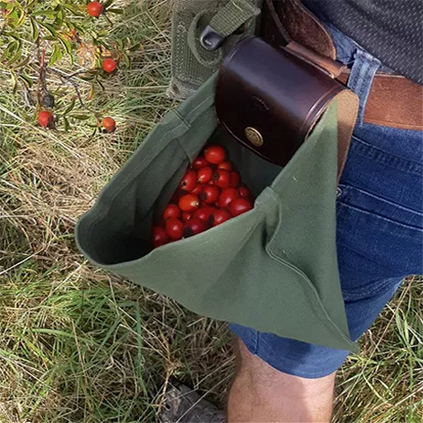 Foldable Canvas Foraging Pouch