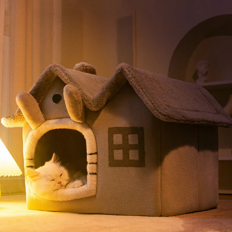 Foldable Cat House Winter Warm Chihuahua Cave Bed Cat Basket for Small Dogs Warm Soft Cat Bed Mat Kennel Puppy House Foldable Cat House Winter Warm Chihuahua Cave Bed Cat Basket for Small Dogs Warm Soft Cat Bed Mat Kennel Puppy House