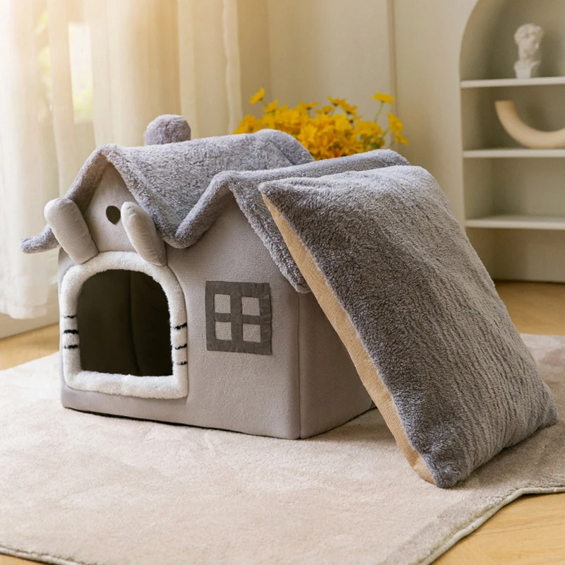 Foldable Cat House Winter Warm Chihuahua Cave Bed Cat Basket for Small Dogs Warm Soft Cat Bed Mat Kennel Puppy House Foldable Cat House Winter Warm Chihuahua Cave Bed Cat Basket for Small Dogs Warm Soft Cat Bed Mat Kennel Puppy House
