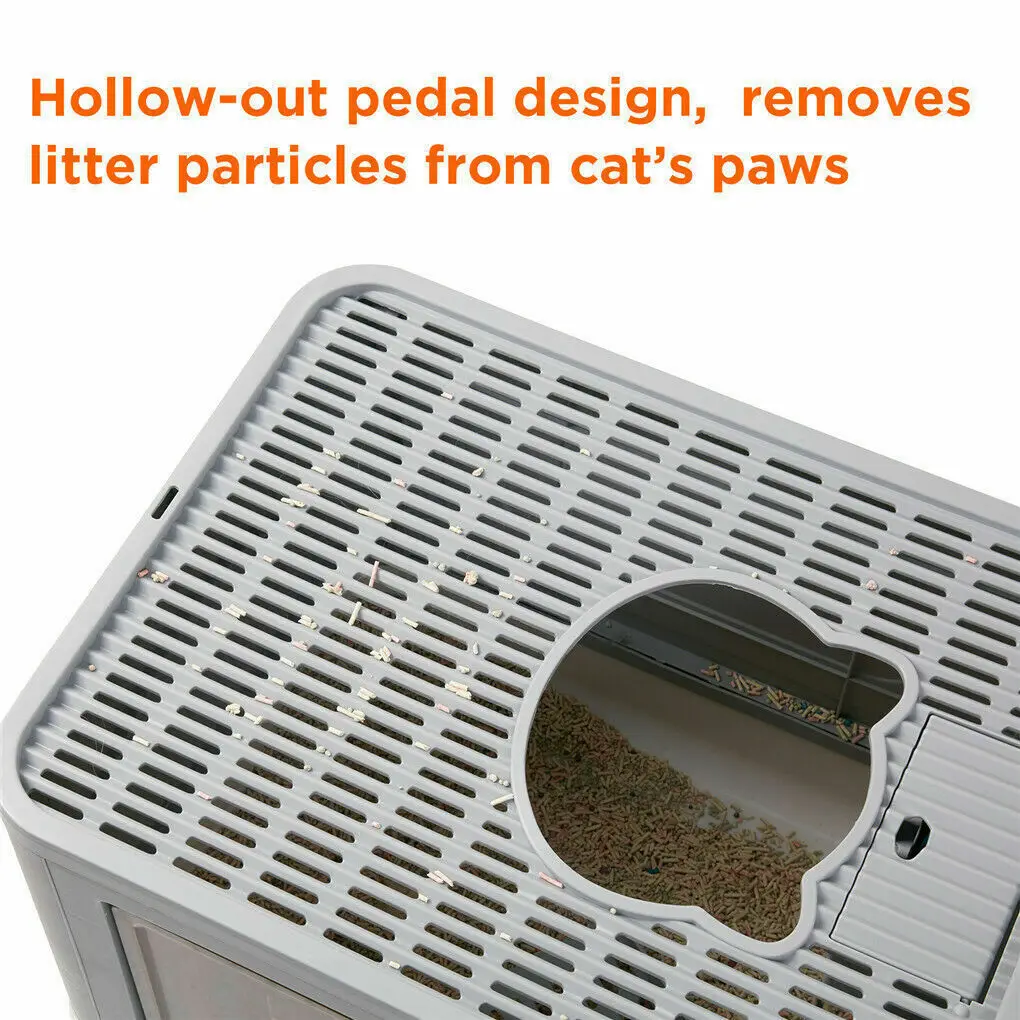 Foldable Cat Litter Box Front Entry and Top Exit Toilet Boxes with Massager Litter Scoop Enclosed Foldable Kitty Toilet Foldable Cat Litter Box Front Entry and Top Exit Toilet Boxes with Massager Litter Scoop Enclosed Foldable Kitty Toilet