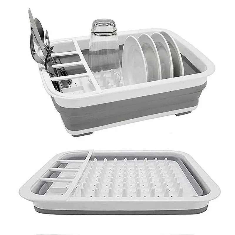 Foldable Dish Rack Kitchen Storage Water Leakage Plastic Tableware Bowl Dinnerware Drain Bowl Tray Home Drying Rack Foldable Dish Rack Kitchen Storage Water Leakage Plastic Tableware Bowl Dinnerware Drain Bowl Tray Home Drying Rack