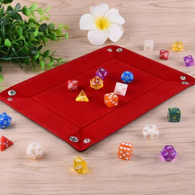 Foldable Flannelette Leather Dice Tray Foldable Flannelette Leather Dice Tray