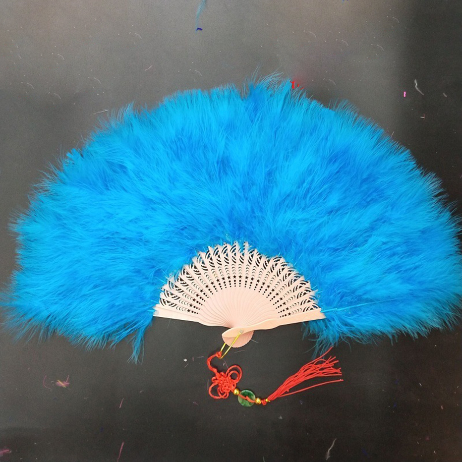 Foldable Fluffy Feather Hand Fan